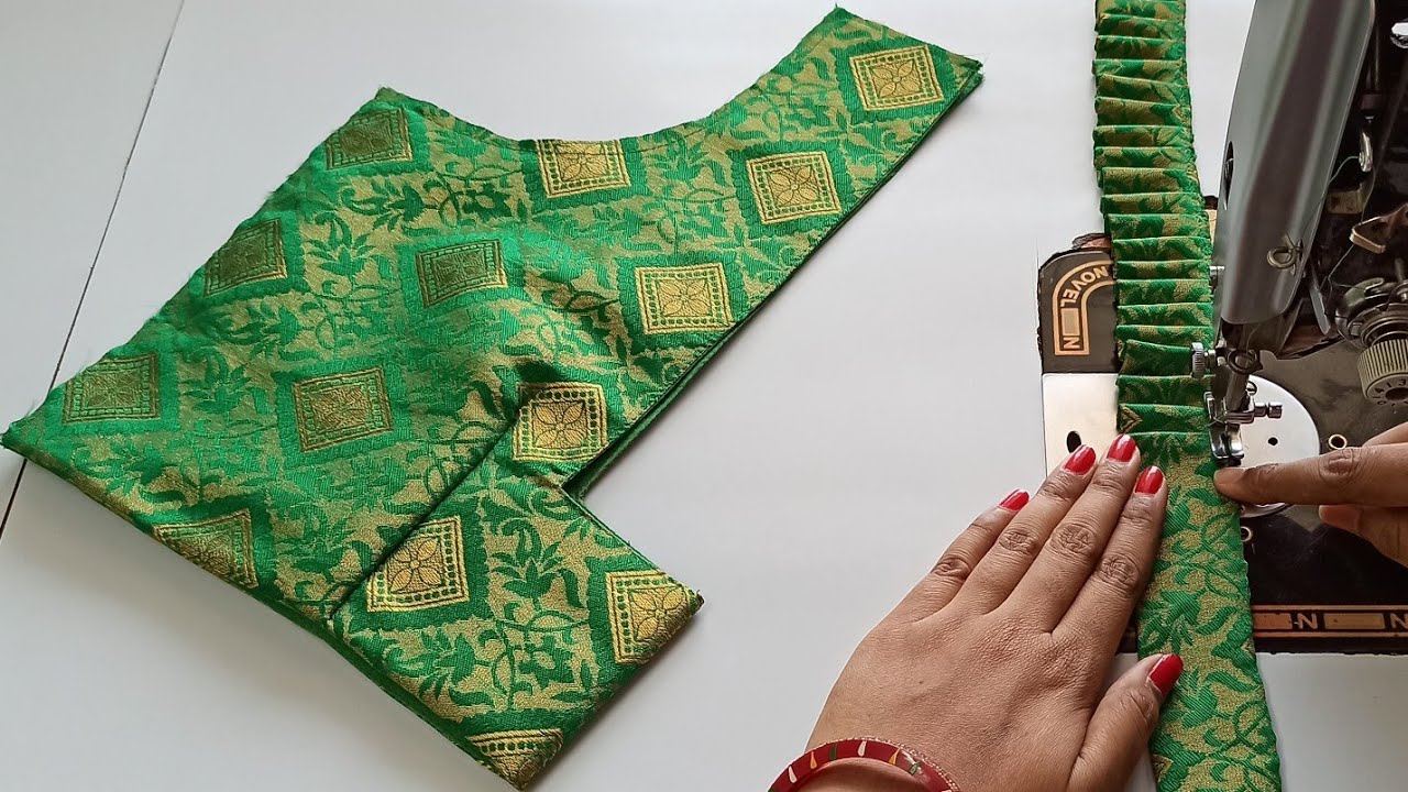 Frill Blouse Back Neck Design | Back Neck Blouse Design Cutting And Stitching | Blouse Ki Design