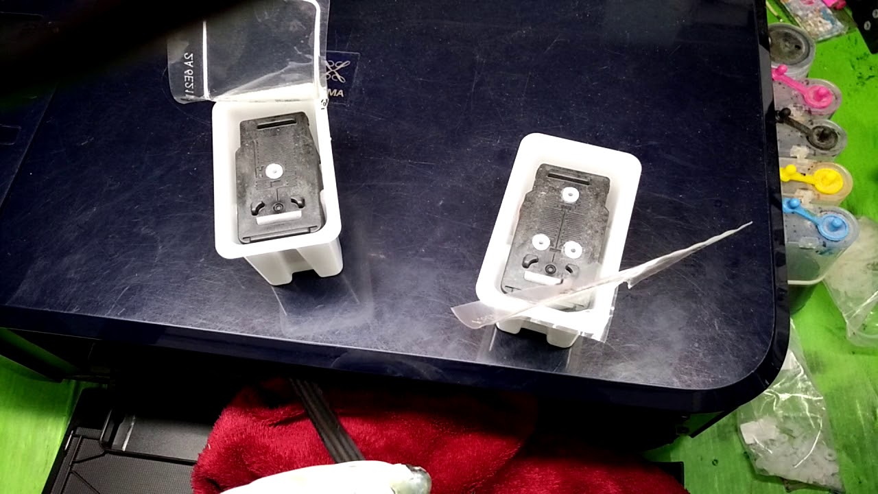 เปลี่ยนตลับหมึก หัวพิมพ์ Canon E510  replace the cartridge
