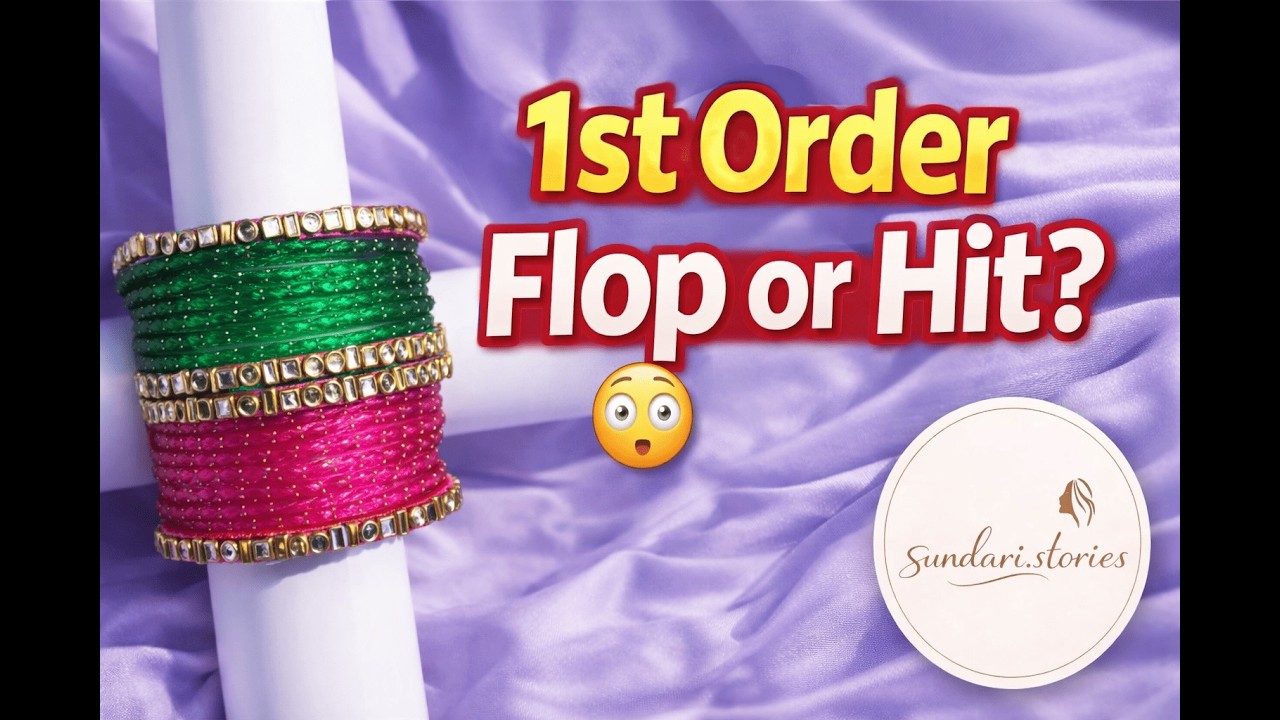 My First Thread Bangles Order 😳 Flop or Hit? | Honest Review #threadbangles #viral #sundaristories 