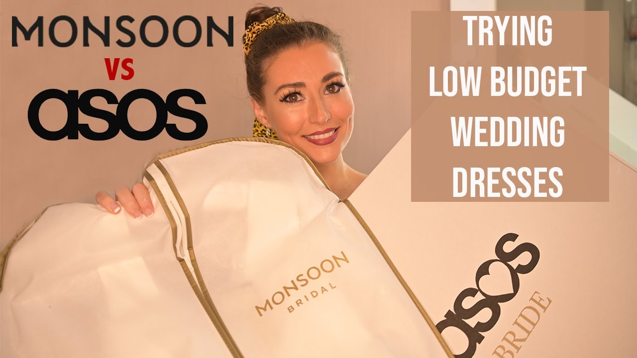 MONSOON Vs. ASOS Wedding Dresses | Trying on cheap high-street bridal collections | NOT SPONSORED