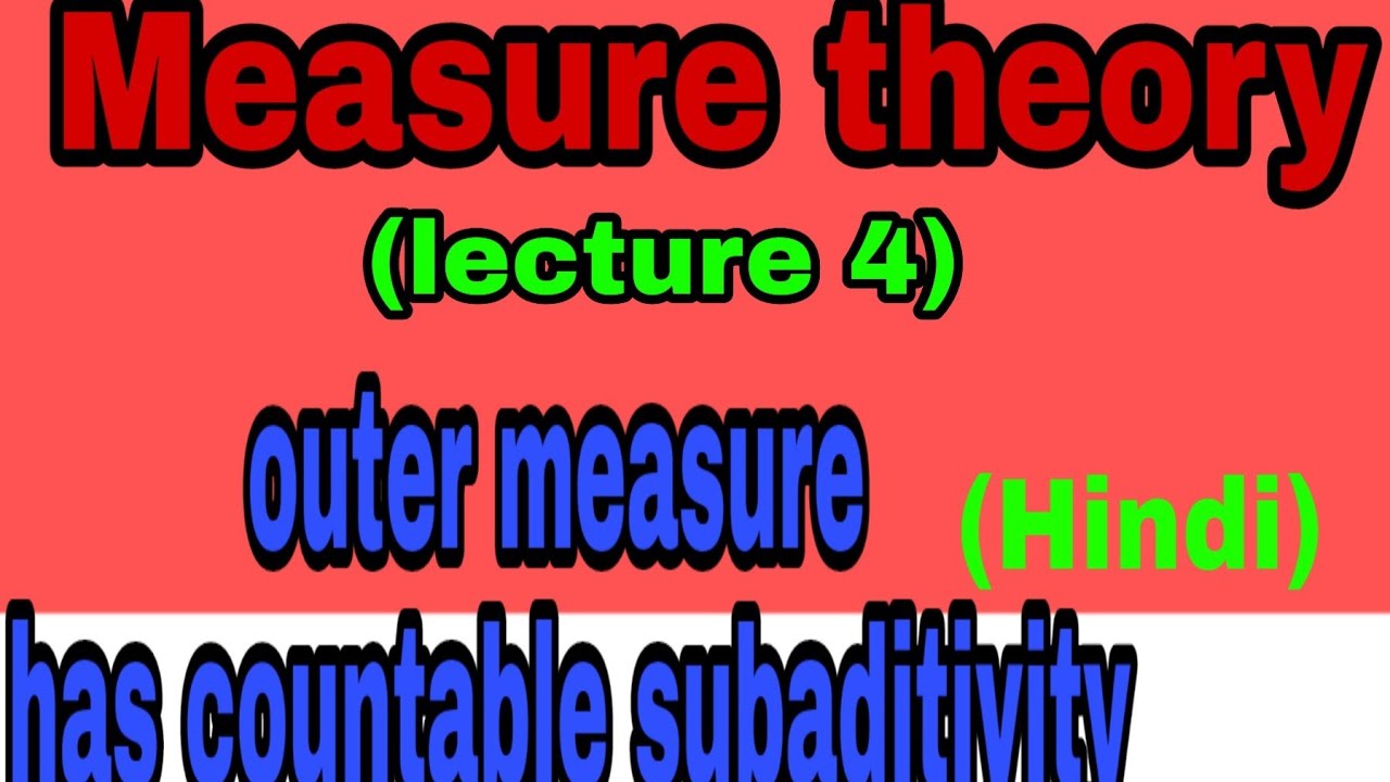 Outer measure has countable subaditivity