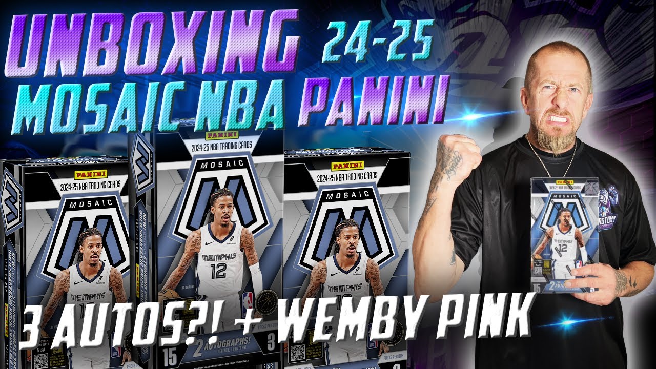 2024-25 Mosaic Basketball Hobby Box Review – 3 AUTOS?! 🔥 White Mosaic, Color Blast + More!