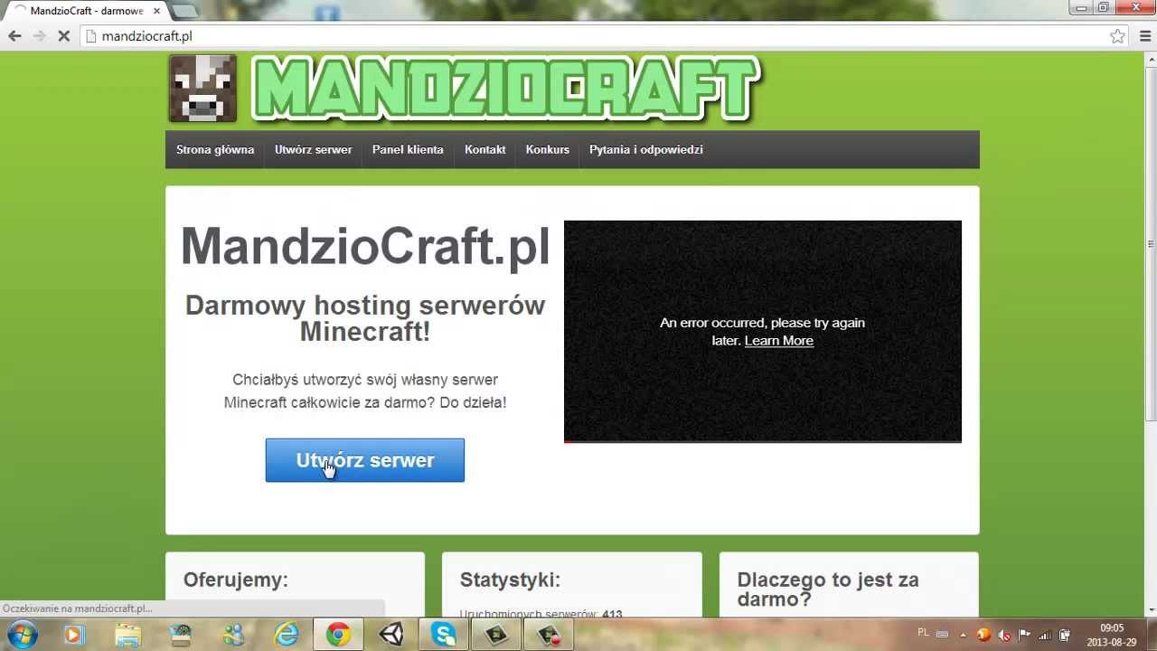 MandzioCraft.pl - Prezentacja prostoty serwisu.