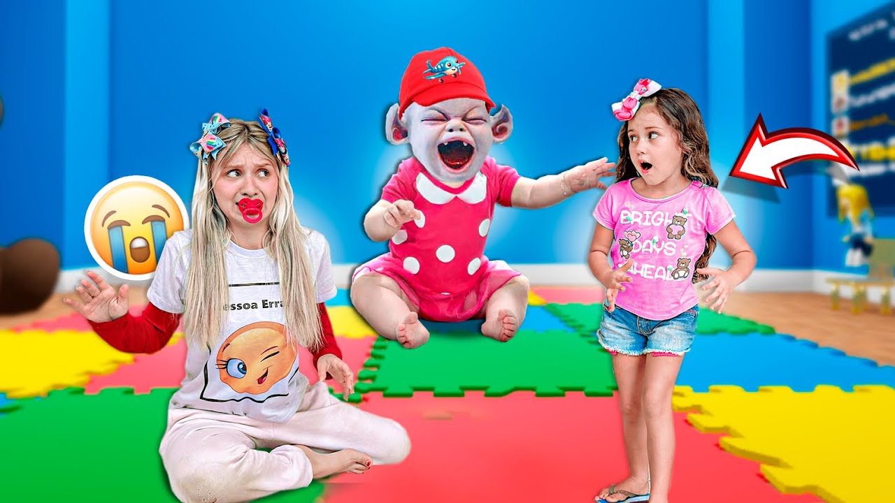 LAYRA E JULLY TIVERAM QUE FUGIR DO BEBÊ MALVADO!! *muito assustador