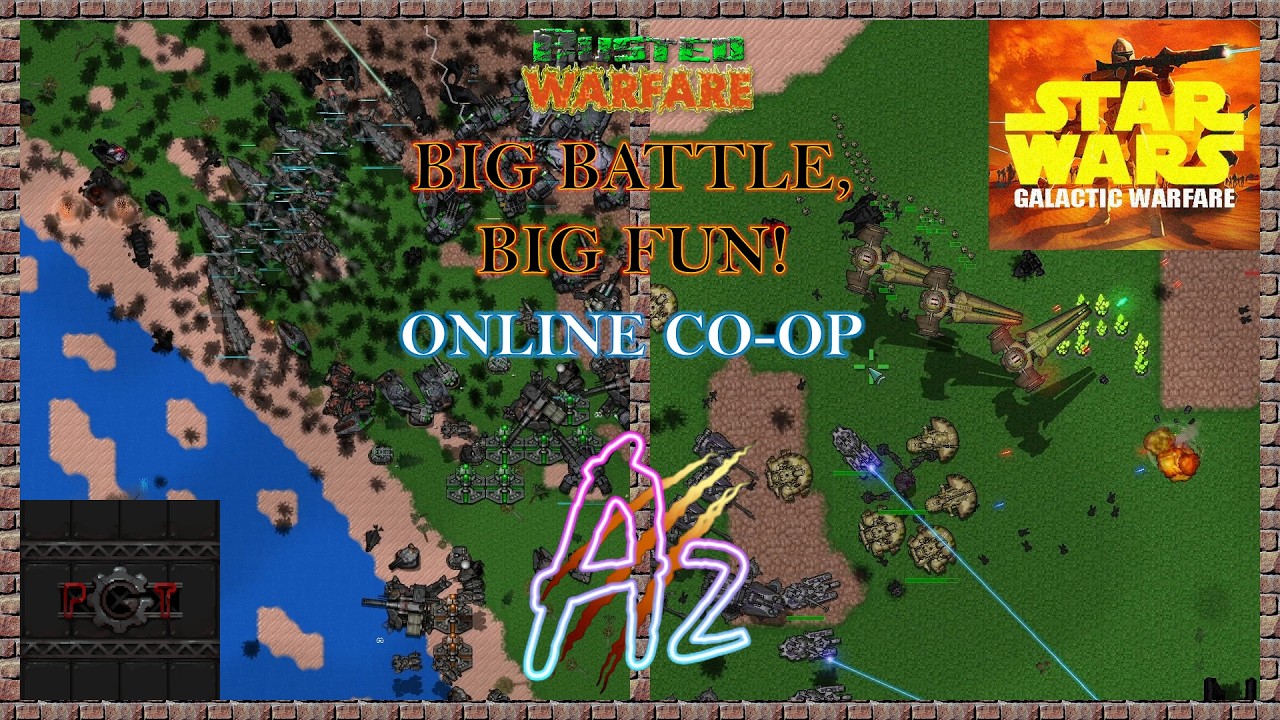 Big Maps Best Played with Friends! - Rusted Warfare gaming night with mods (Co-op)