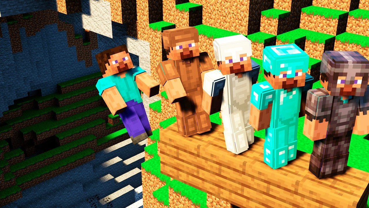 Upgrading Steve's Armor Until He Survives | MINECRAFT IRL