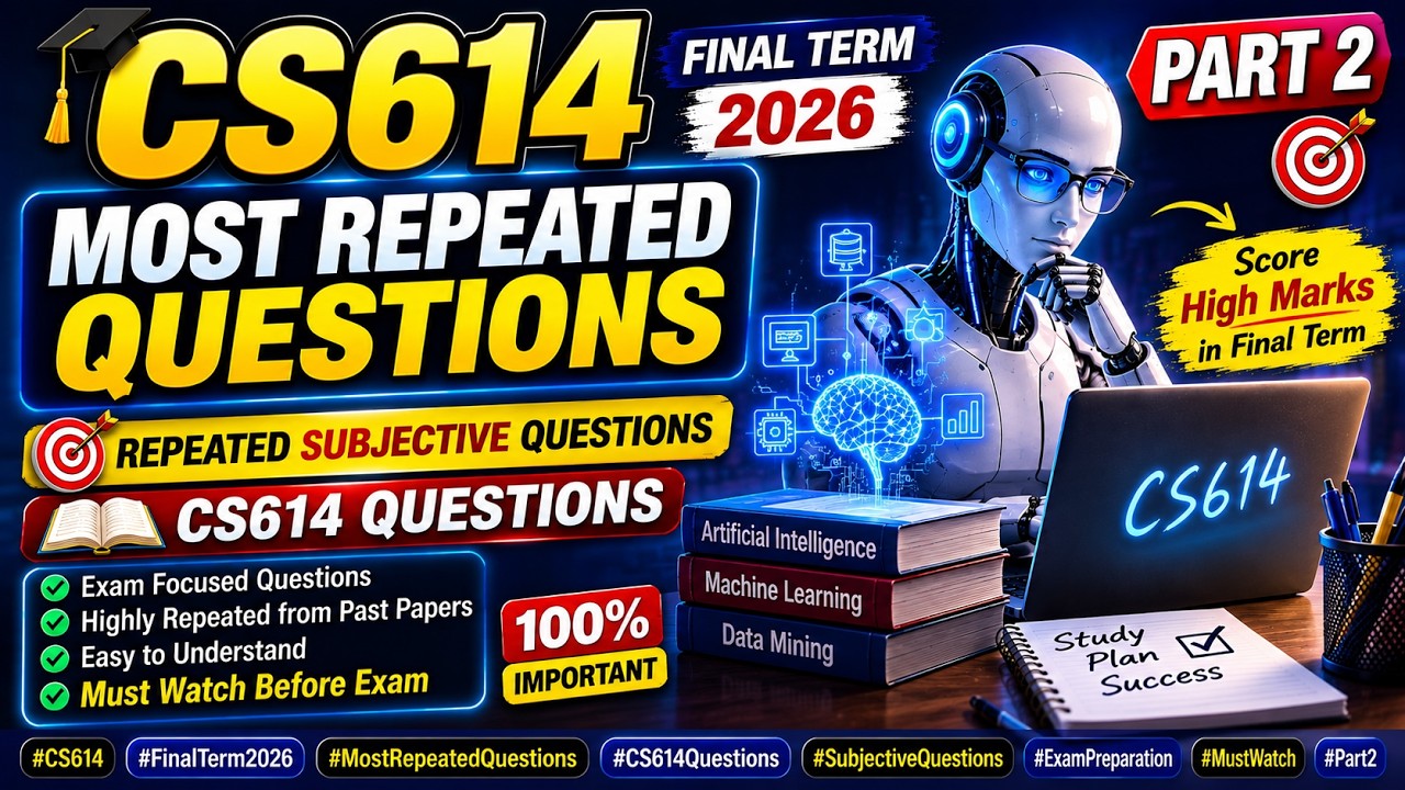 CS614 Final Term Exam 2026 | Top Repeated Subjective Questions | Must Watch Part 2🎯
