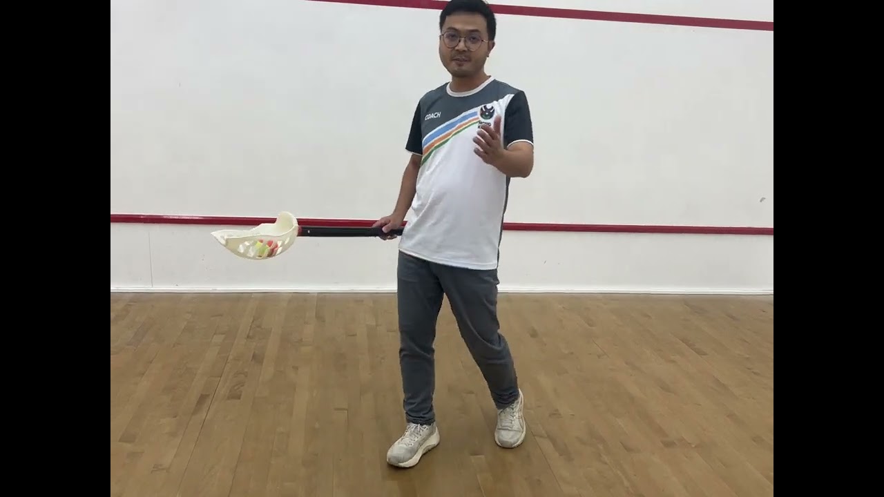 域士球技術教學 : 拾球篇 - 單手U咀先壓後拾