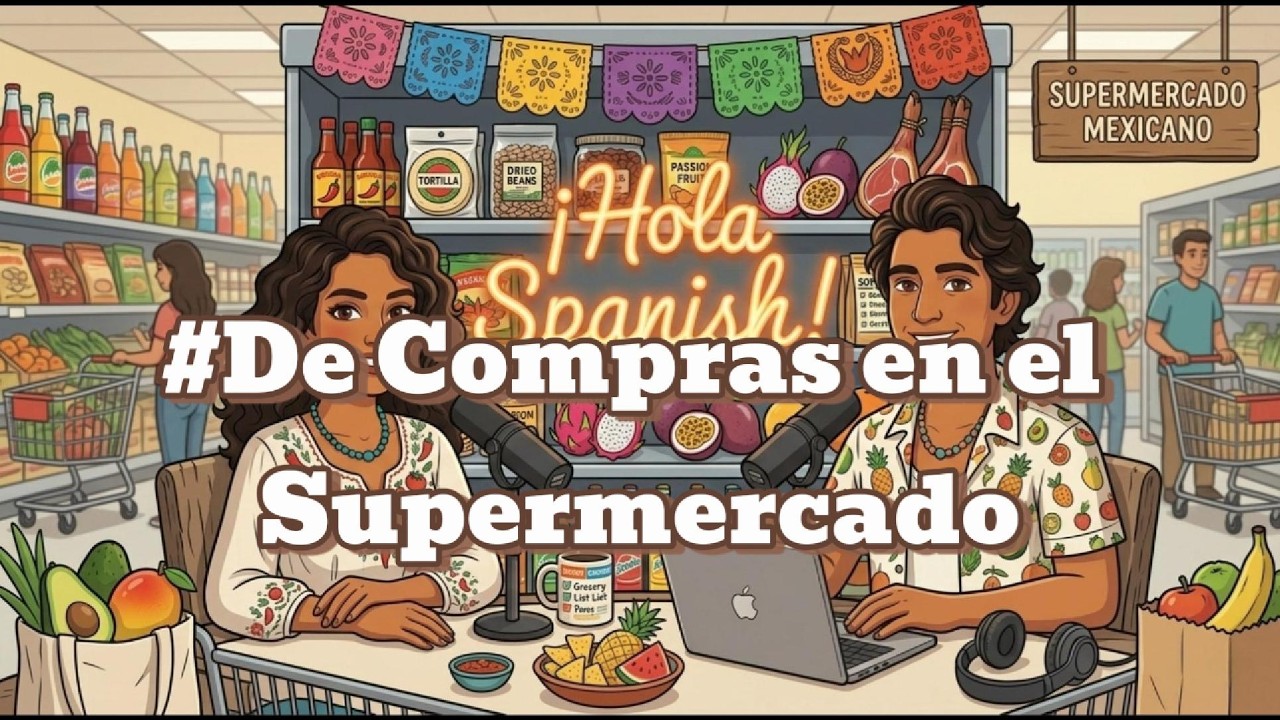 Easy Spanish Listening & Fluency Practice | Shopping at the Supermarket | Spanish Podcast
