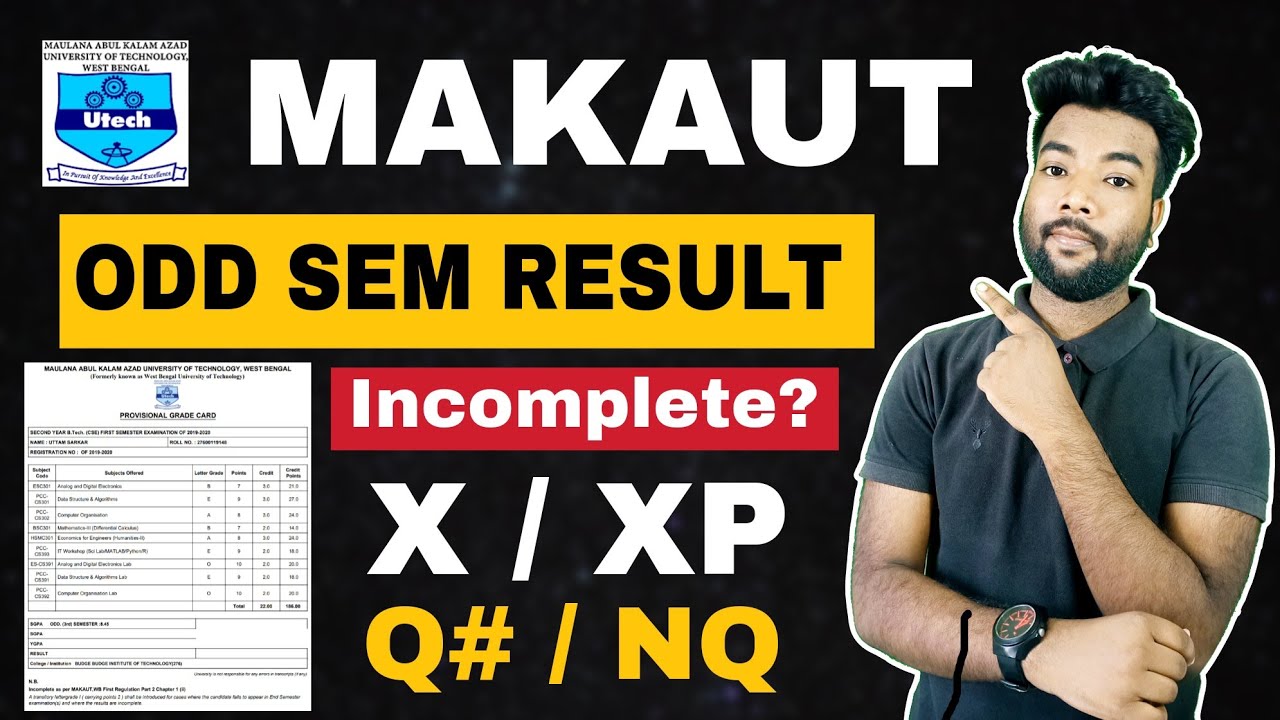 MAKAUT ODD SEM Incomplete Result 
