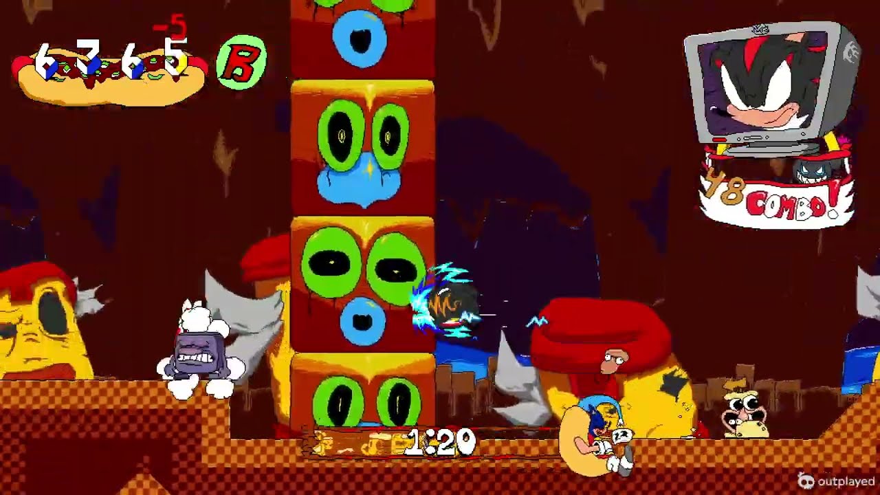 Pizza tower but im shadow pt 1 tutorial and john gutter. (wiener tower)