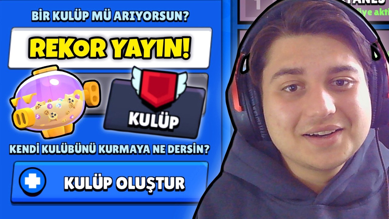 KULÜP KURUYORUM ve BİRLİKTE DÜNYA REKORU KIRIYORUZ!! 😱 Brawl Stars (Canlı Yayın) - sonra rage belki