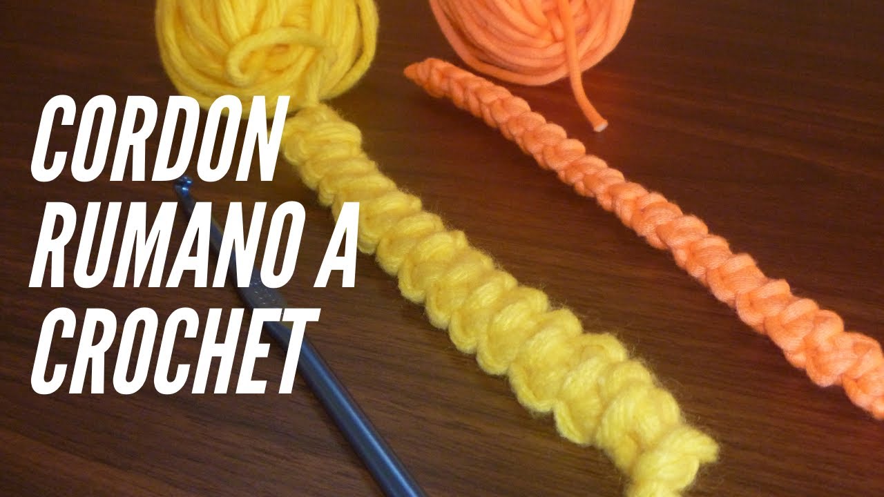 #crochet #ganchillo #tejido  CORDON RUMANO A CROCHET - Paso a paso