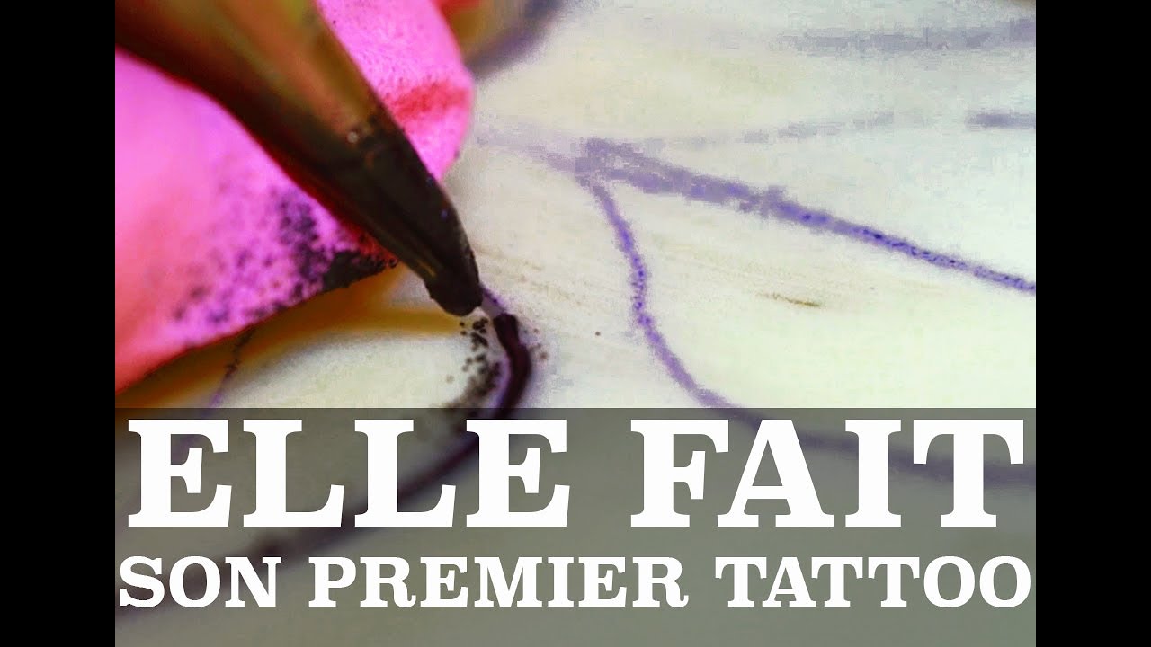 SA PREMIÈRE FOIS AVEC UNE MACHINE À TATOUER !