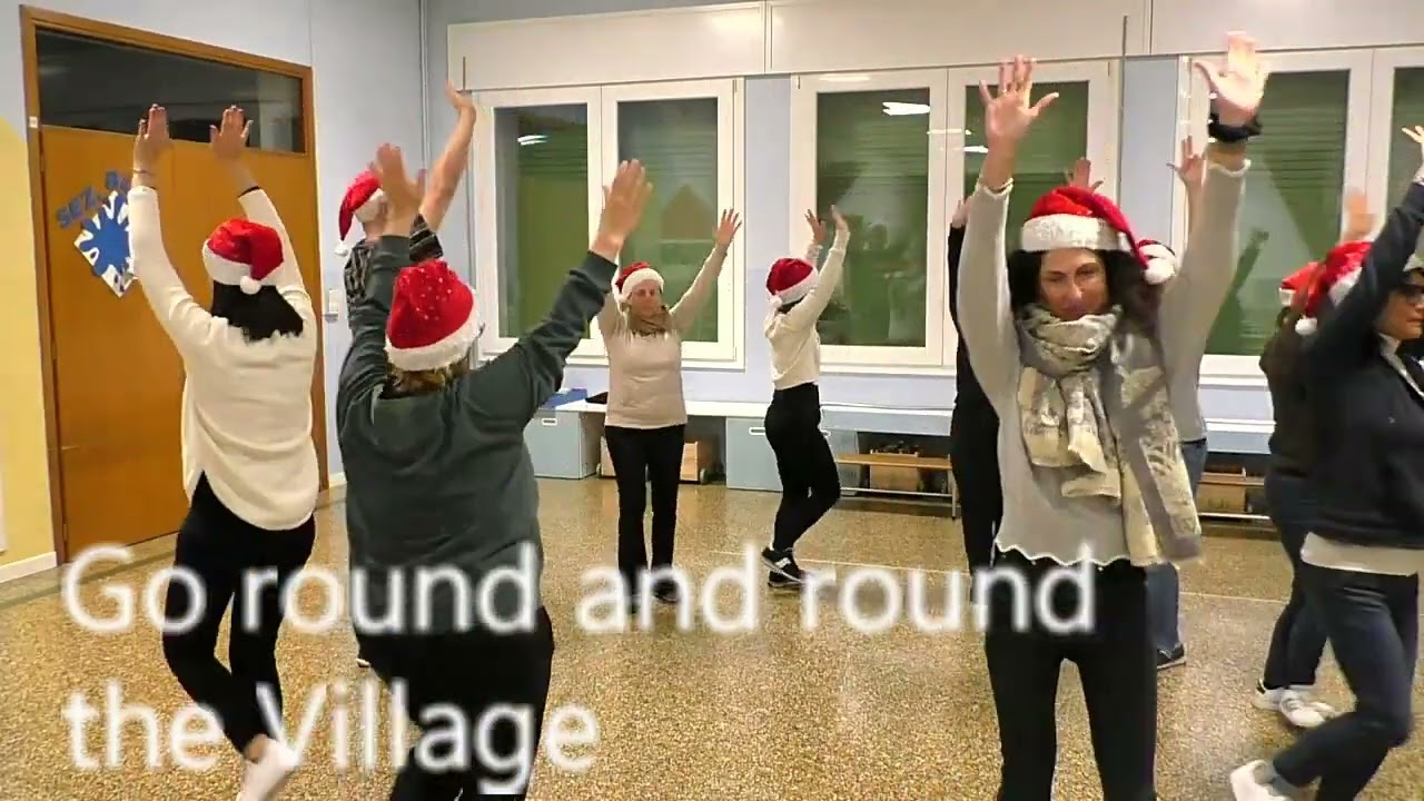 go round  and round  the village