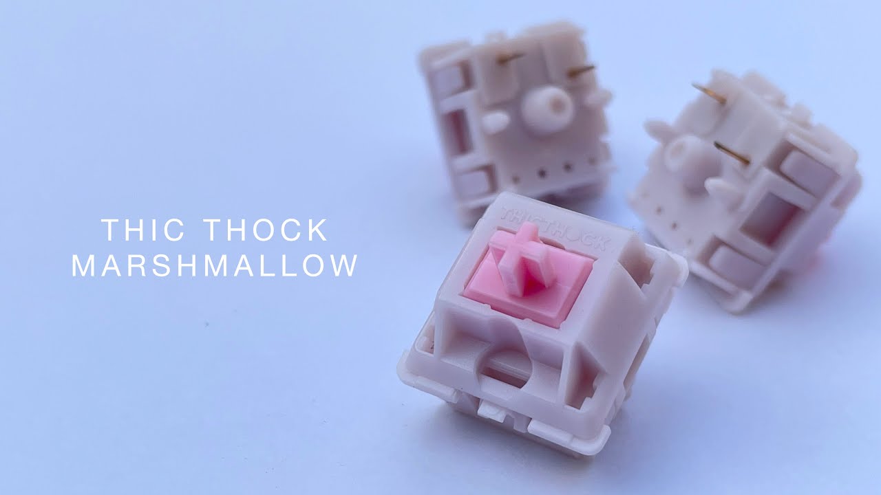 THIC THOCK Marshmallow Switch Review + Typing Test (GMK+SA) #Marshmallow
