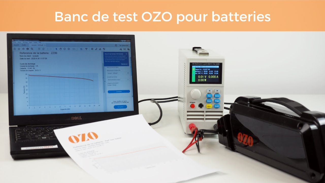 OZO DIAG BATT - Testeur de capacité de Batteries Lithium, Plomb, Nimh, NiCd de 0 à 72VDC
