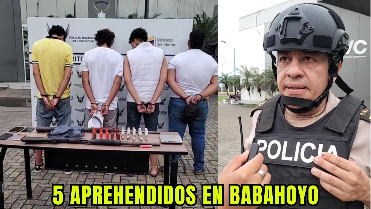 5 Aprehendidos tras operativo en Babahoyo