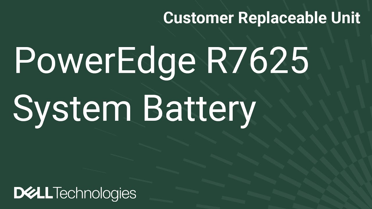 How to Remove/Install System Battery for PowerEdge R7625