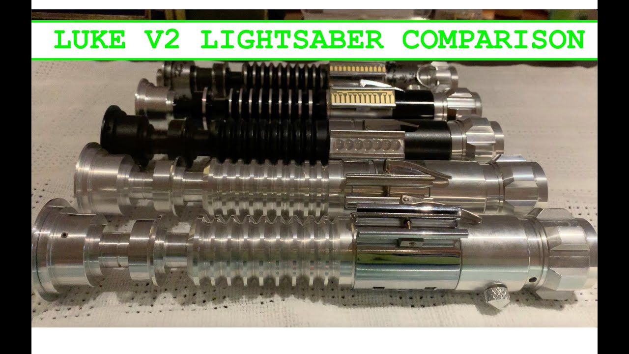 Luke Skywalker V2 Lightsaber comparison (Roman Props, KR Sabers, 89sabers, Anakin Starkiller)