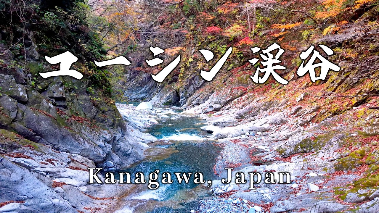 丹沢の秘境　ユーシン渓谷 　紅葉とユーシンブルー