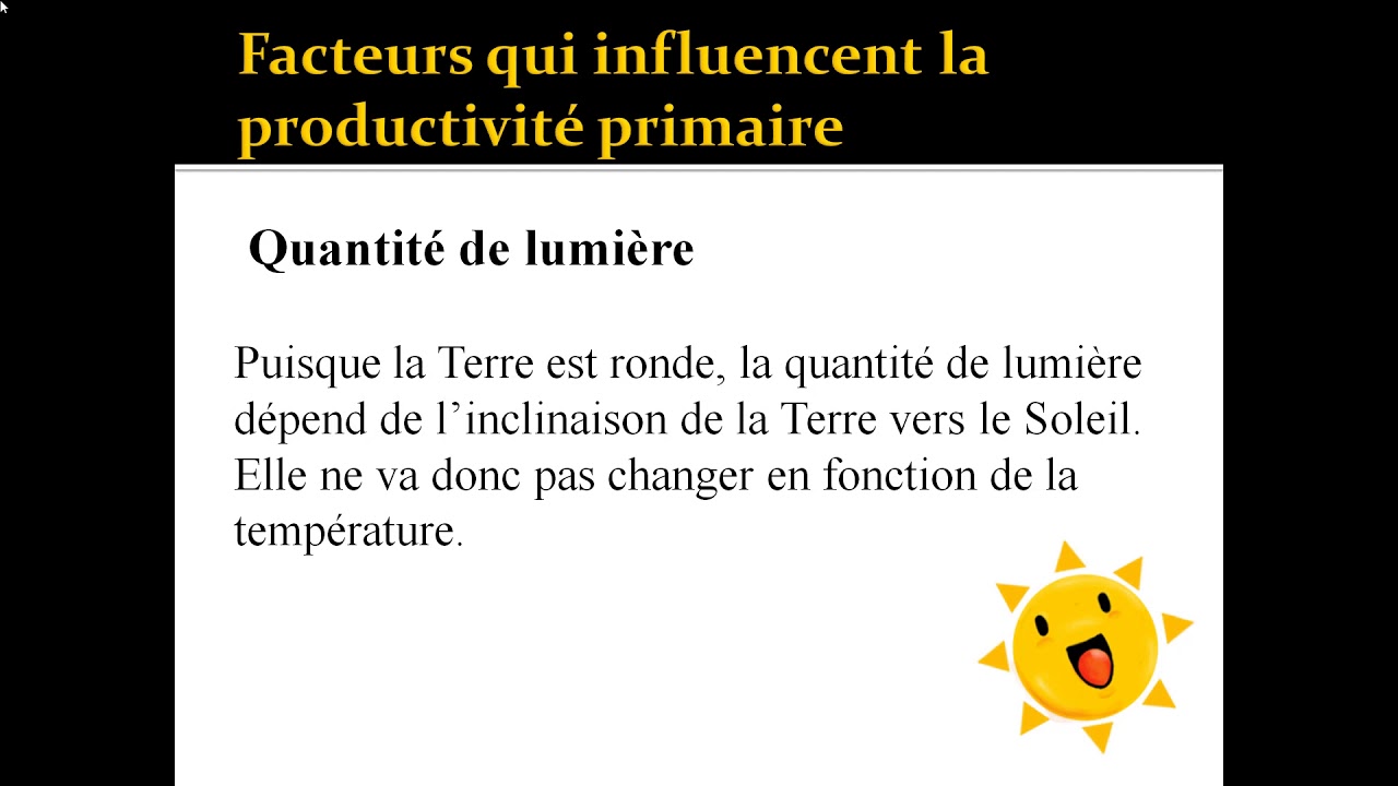 Science et technologie IV : Productivit&eacute; primaire et r&eacute;chauffement climatique