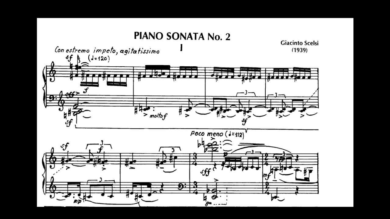 G. Scelsi - Piano Sonata No. 2 (w/score)