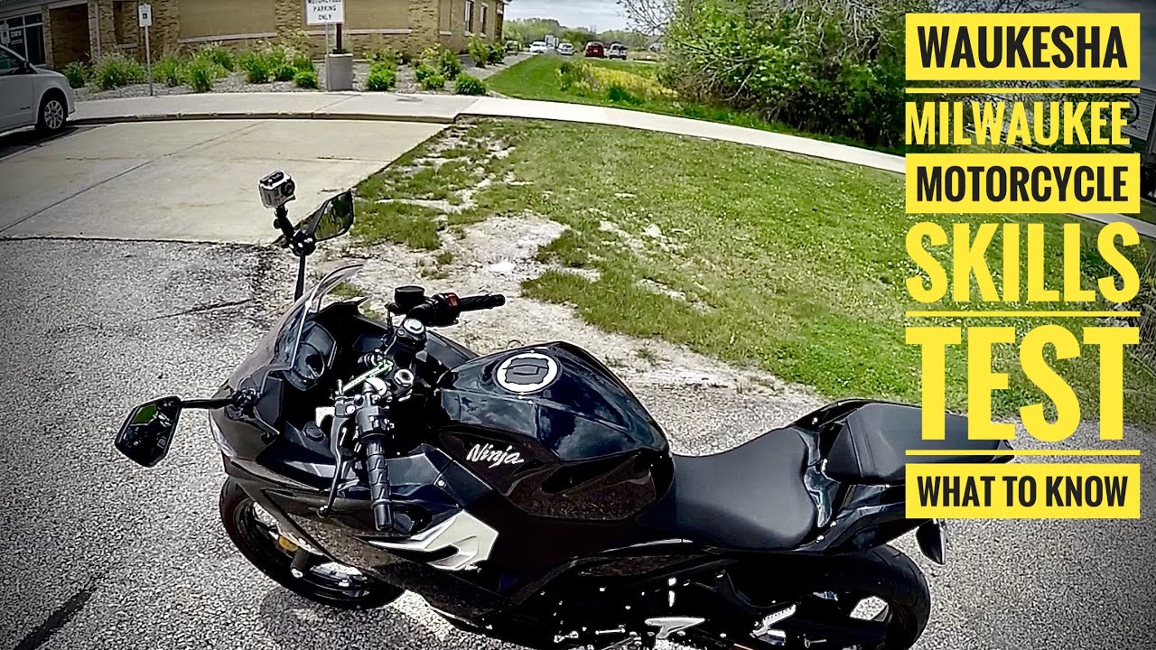 Milwaukee / Waukesha DMV Motorcycle Skills Test on my Kawasaki Ninja 400