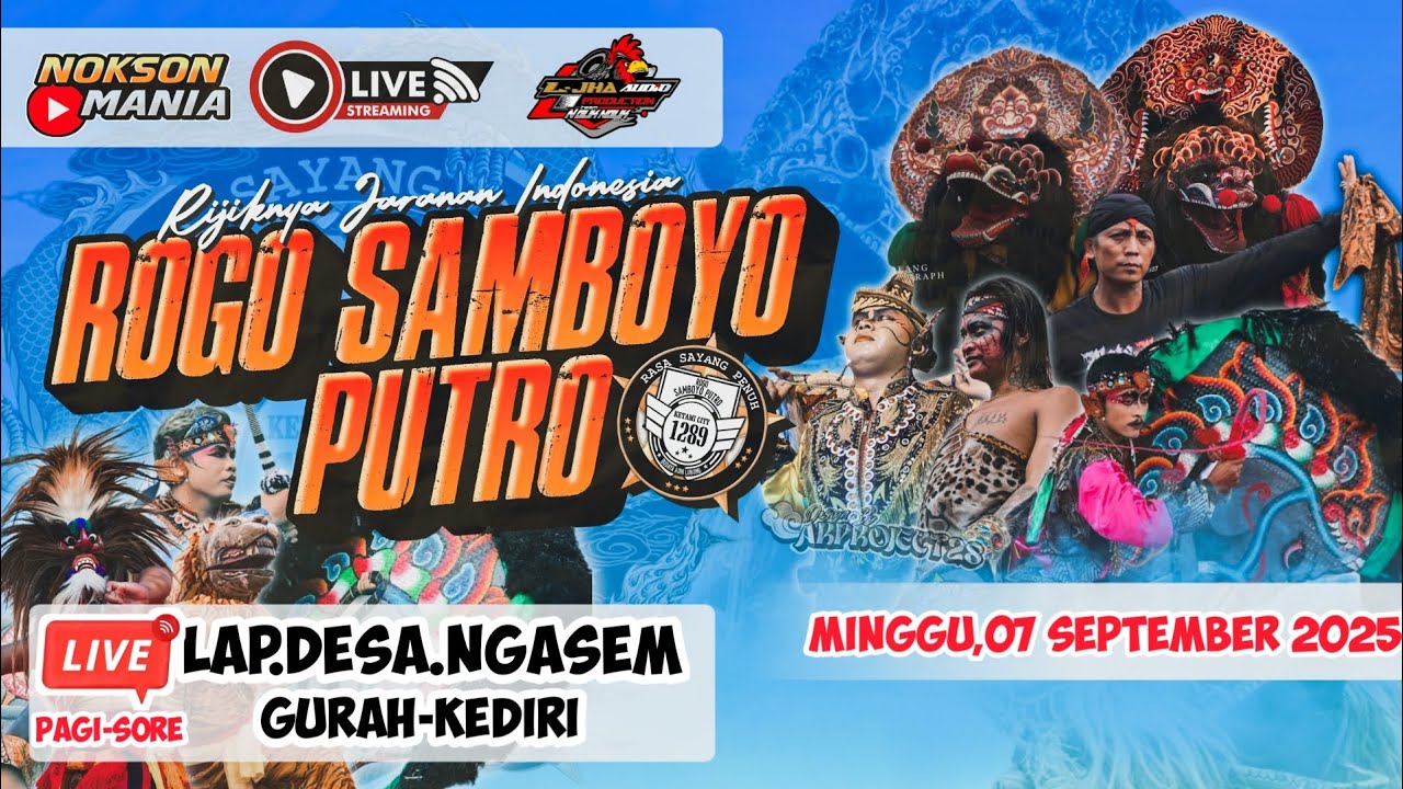 Live Jaranan ROGO SAMBOYO PUTRO Live Lap.Ngasem Gurah Kediri L-JHA AUDIO