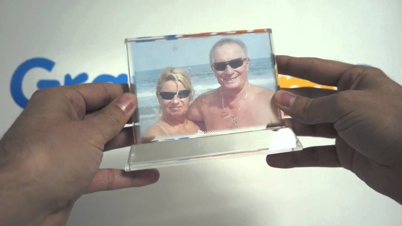 Cadre Photo en Verre Cristal Rectangle à Personnaliser