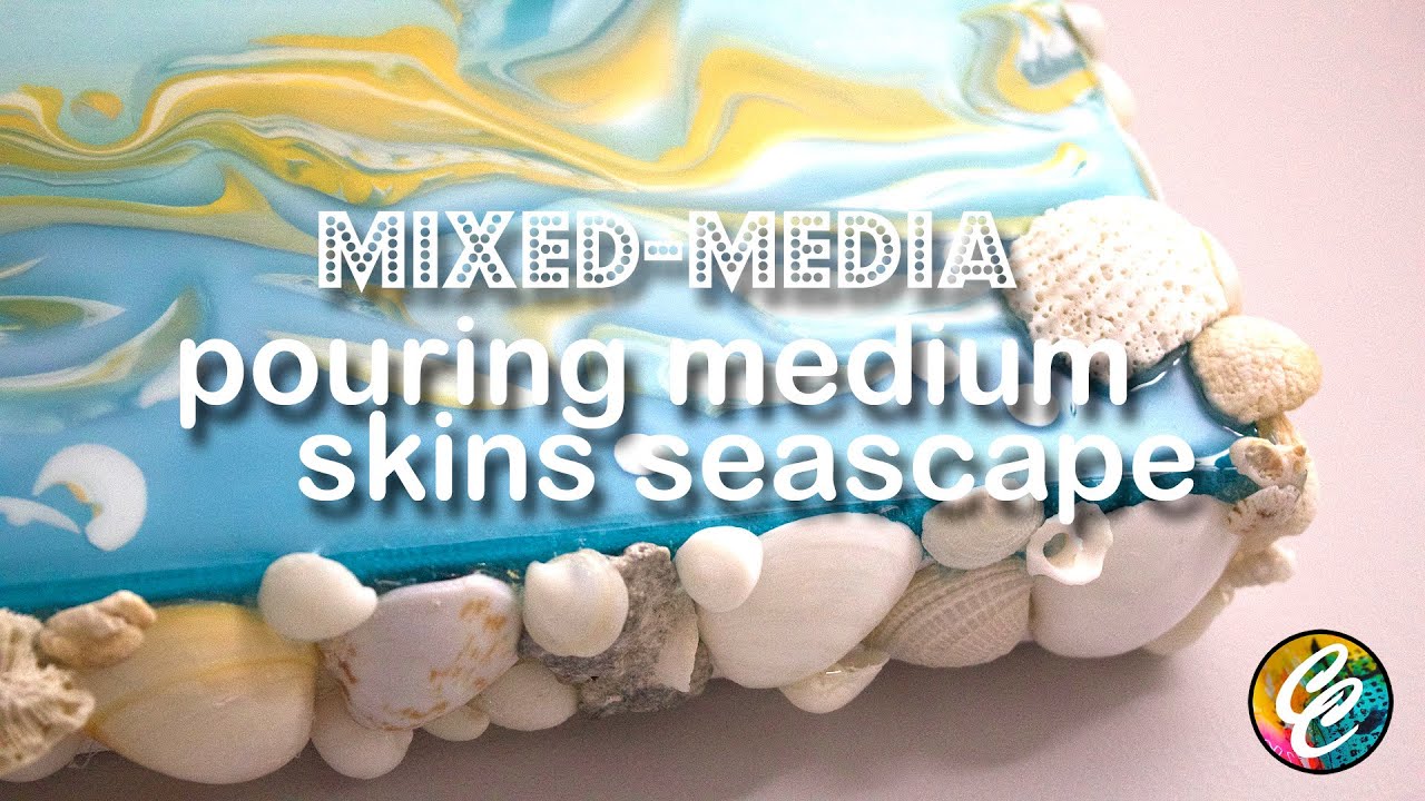 how-to collage with recycled pouring medium and paint skins