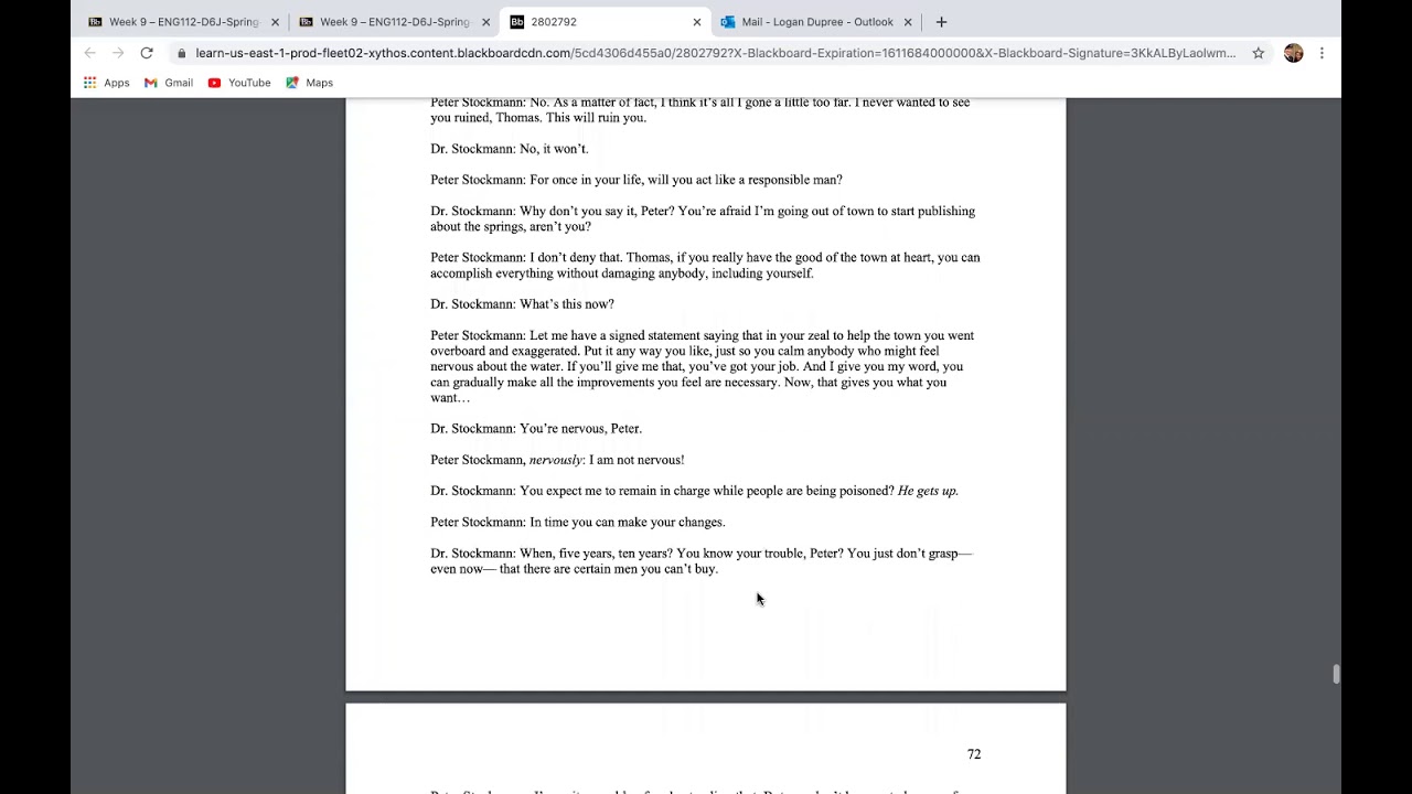 The Enemy of the People: Act 3 Lecture