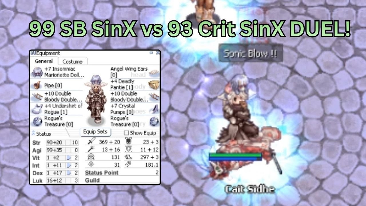 [Arcadia Online] Sonic Blow vs Crit Assassin Cross DUEL! Ragnarok Online #sinxduel