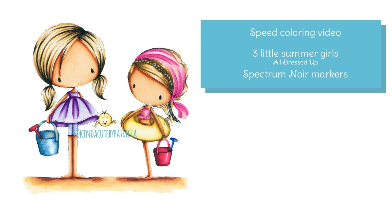 Speed coloring with Spectrum Noir markers. Image All Dressed Up.