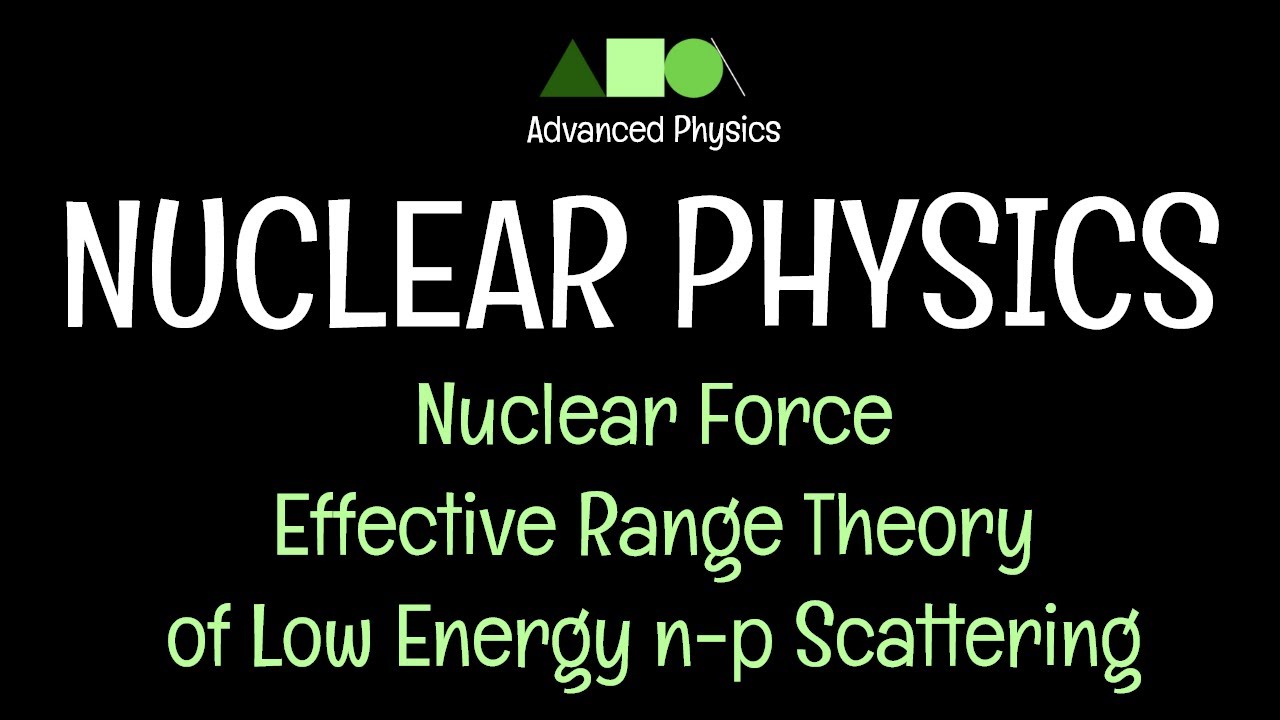 Nuclear Physics- Nuclear Force: Effective Range Theory of Low Energy n-p Scattering- 1