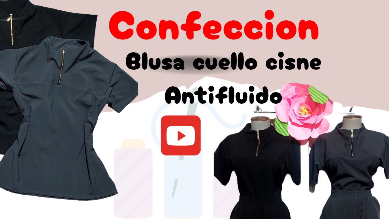 CONFECCION Como realizar blusa cuello chimenea (ANTIFLUIDO) CUELLO CISNE🪡✂️🧵