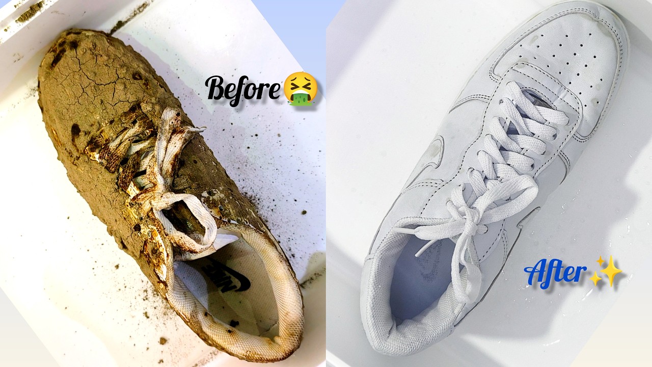 Extreme Dirty Sneaker Restoration - Satisfying ASMR Cleaning ✨ 👟