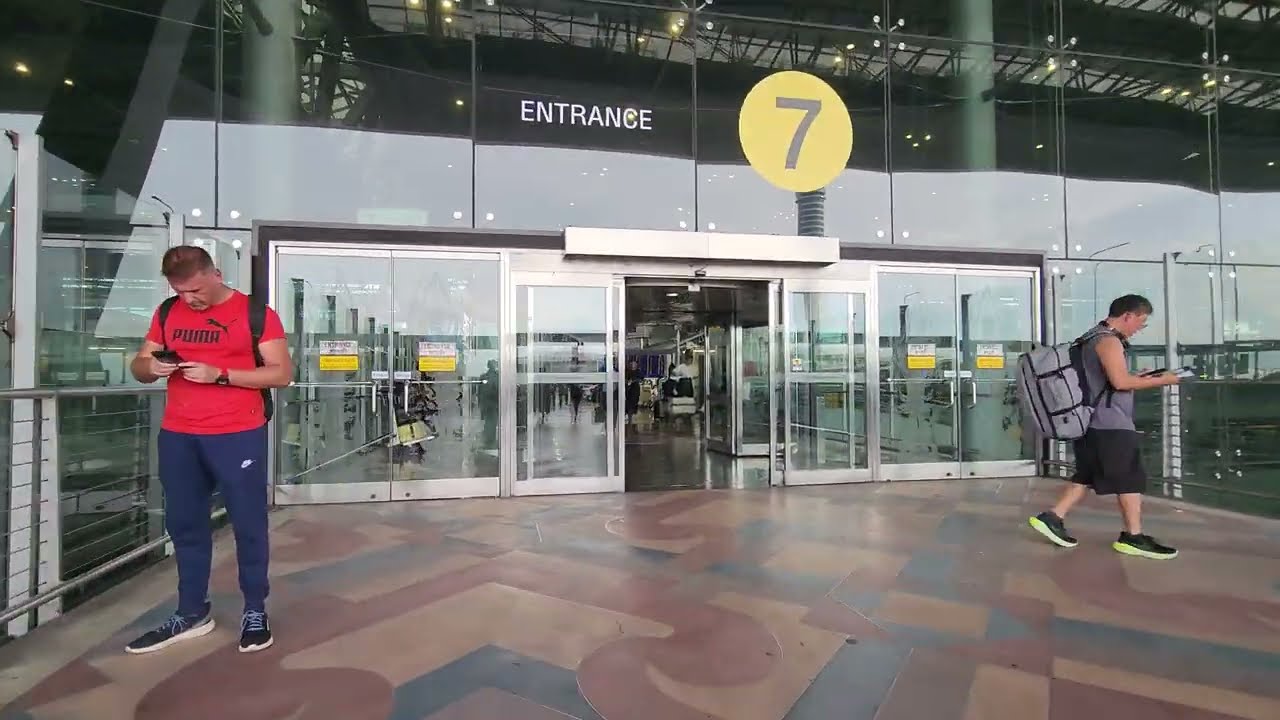 Departure Hall Check-in Counters to Fast Track Immigration Suvarnabhumi Airport Bangkok Thailand