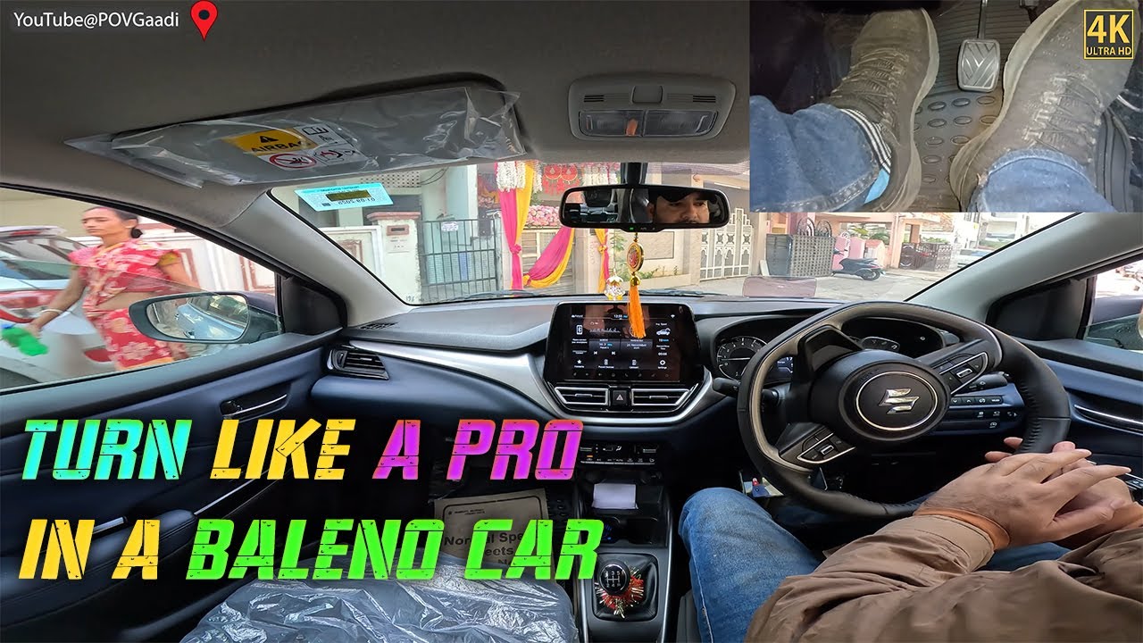How to Turn Like A PRO in A Manual Car | Baleno Car Turn Method | 4K (POVGaadi)