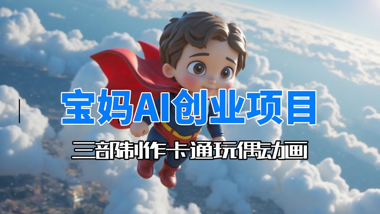 宝妈AI创业项目-3D卡通玩偶动画制作#ai #宝妈创业#动画制作 #后期制作 #人工智能