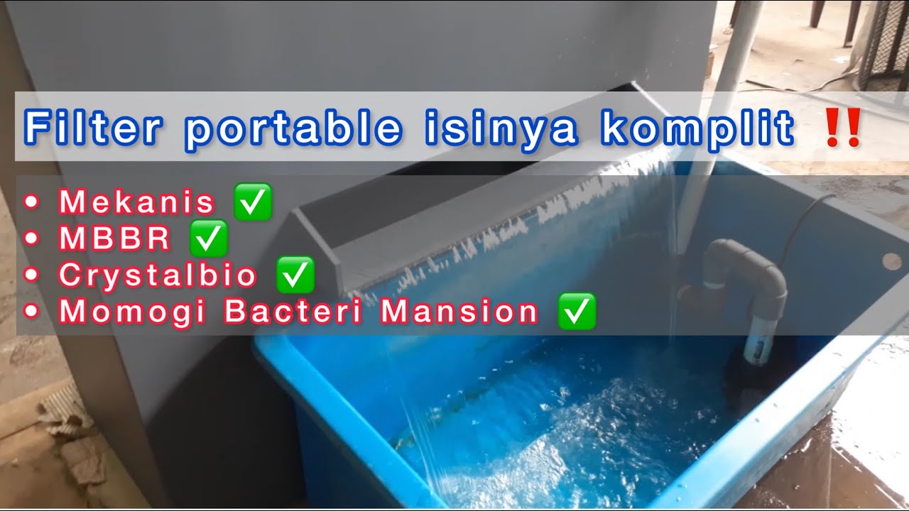 Filter portable untuk kolam koi - 1 filter banyak fungsi. Simpel sih, tapi isinya daging semua‼️