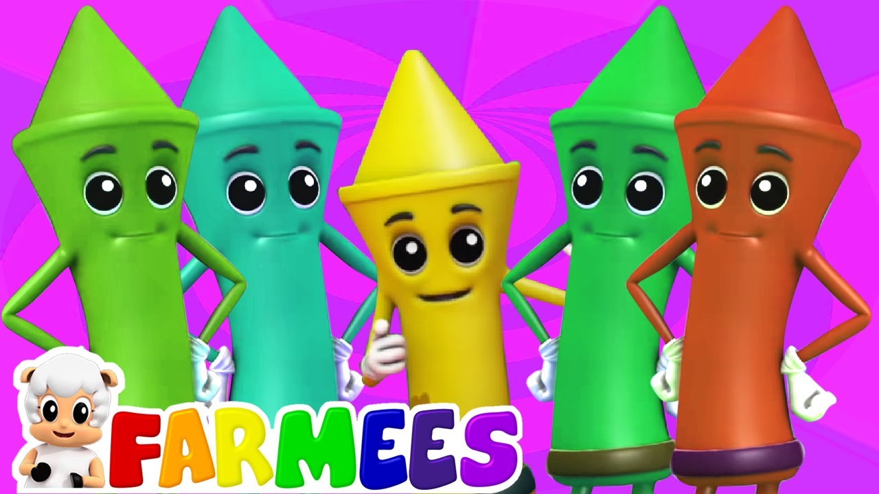 Canzone dei colori dei pastelli | Filastrocche | Farmees Italiano | Musica per Bambini | Educazione
