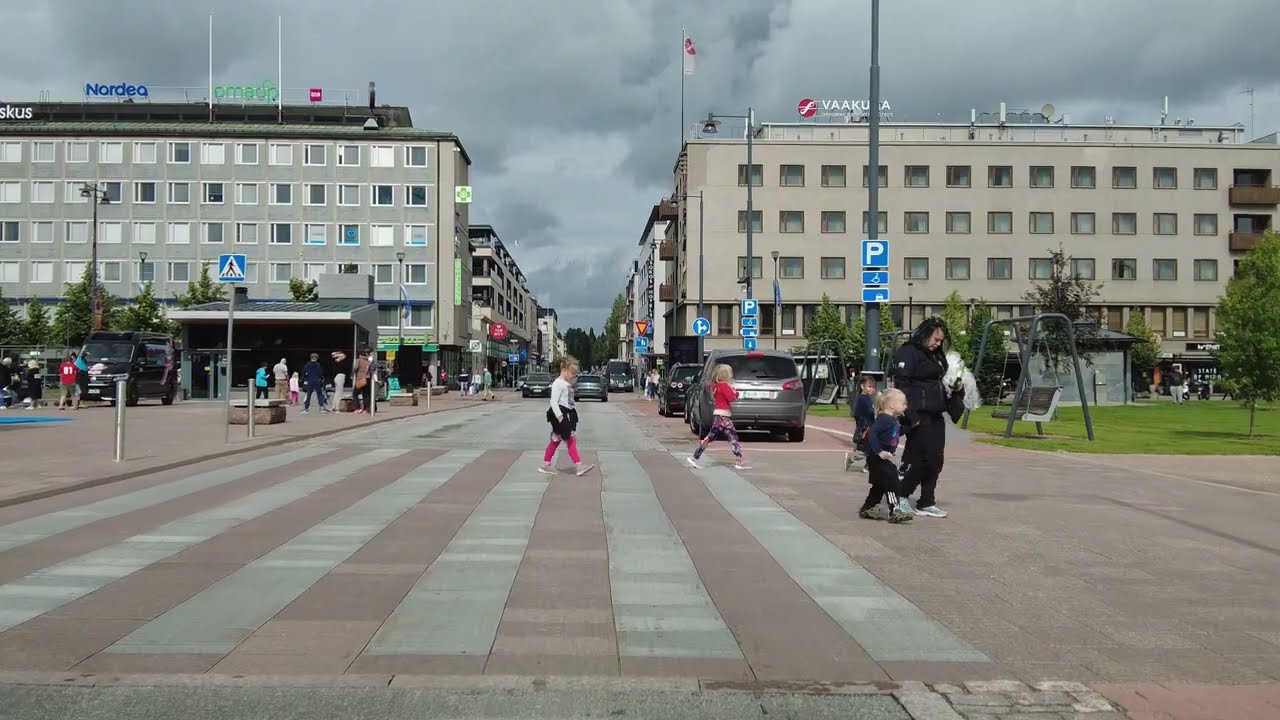 Driving in Joensuu. Finland 4K. 31.7.2022