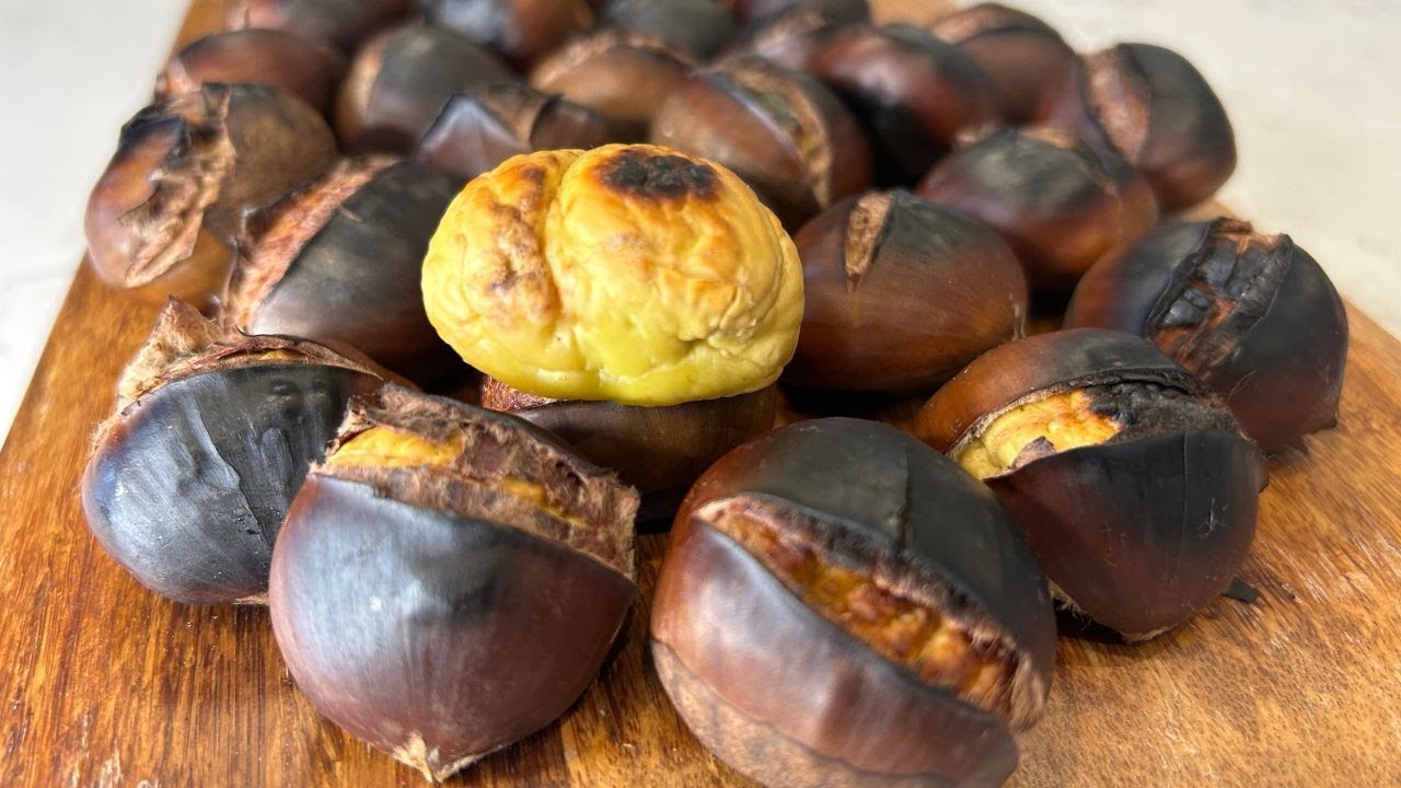 Castanhas Assadas na frigideira  - Fácil de descascar  - Pan Roasted Chestnuts - Easy to Peel