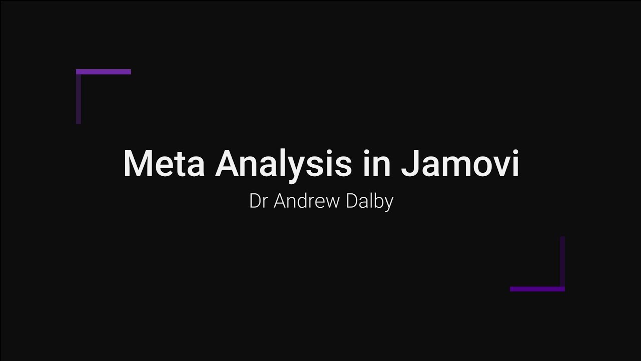 Meta Analysis 14   The Meta Analysis in Jamovi