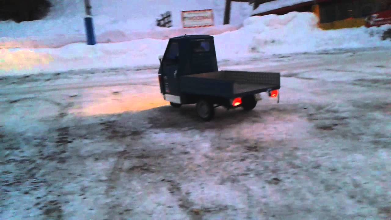 Ape 115 polini drift sulla neve
