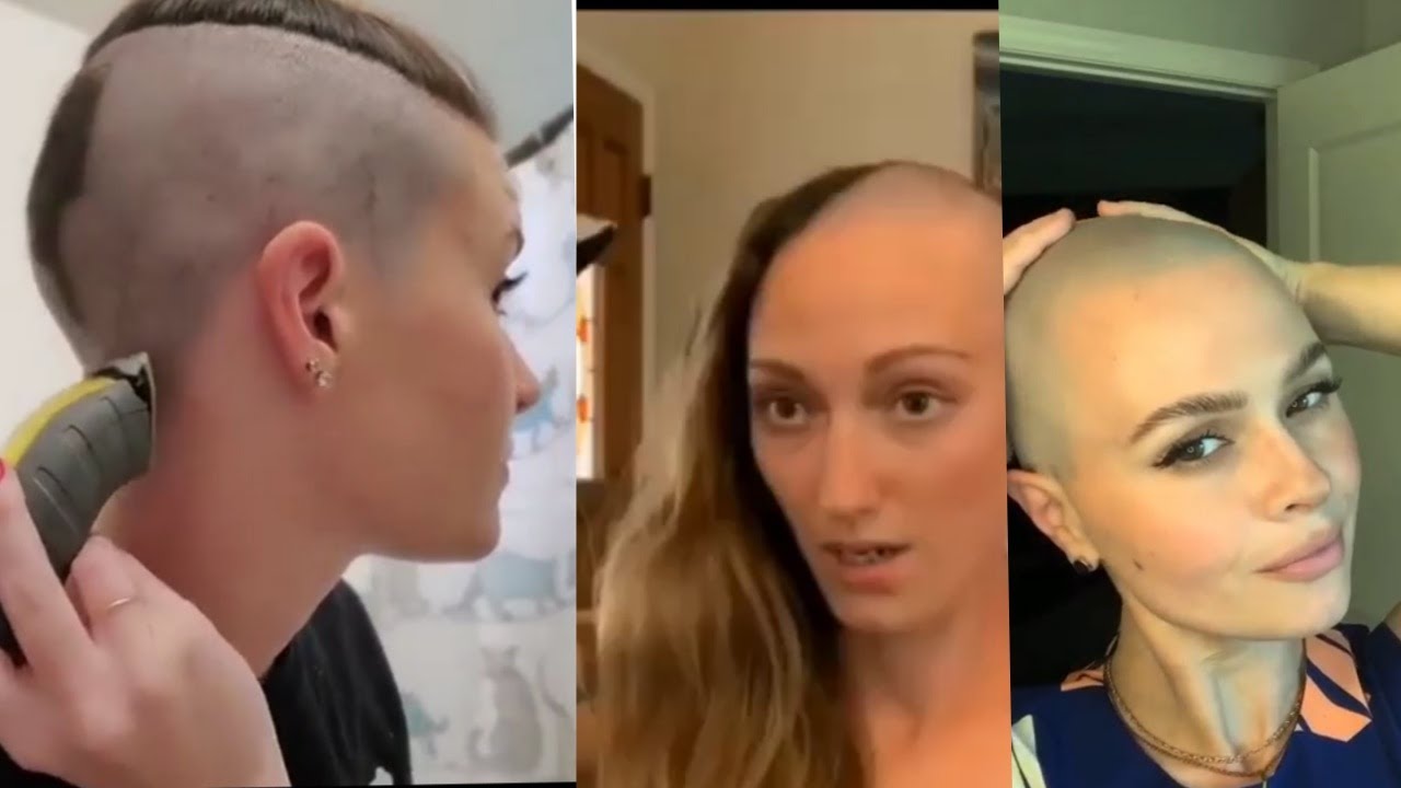 Women beautiful side headshave /  Girls full headshave / Underhead shave side head shave