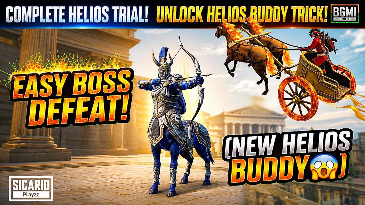 BGMI 4.4 Update: How to Complete Helios Trial & Get Helios Buddy 🏹 Like Pownin 🐧!