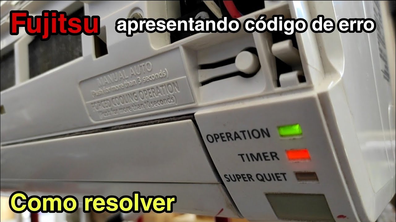 Ar split Fujitsu apresentando código de erro 42, leds piscando, como resolver