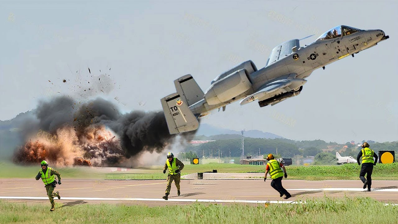 Yemen and Syria Panic: Beautiful Female US A-10 Thunderbolt fighter jet takes off at Crazy speed
